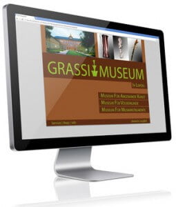 Startseite der internetseite vom Grassi Museum